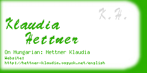 klaudia hettner business card
